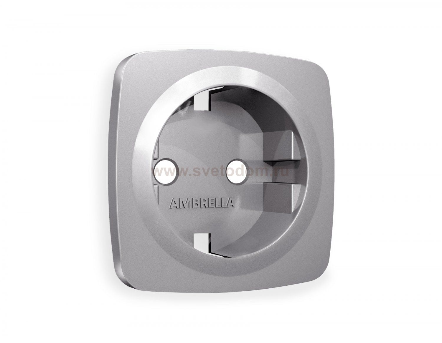 Лицевая панель OMEGA (Сталь матовый) для электрической розетки с заземлением QUANT OP5060 Ambrella Volt