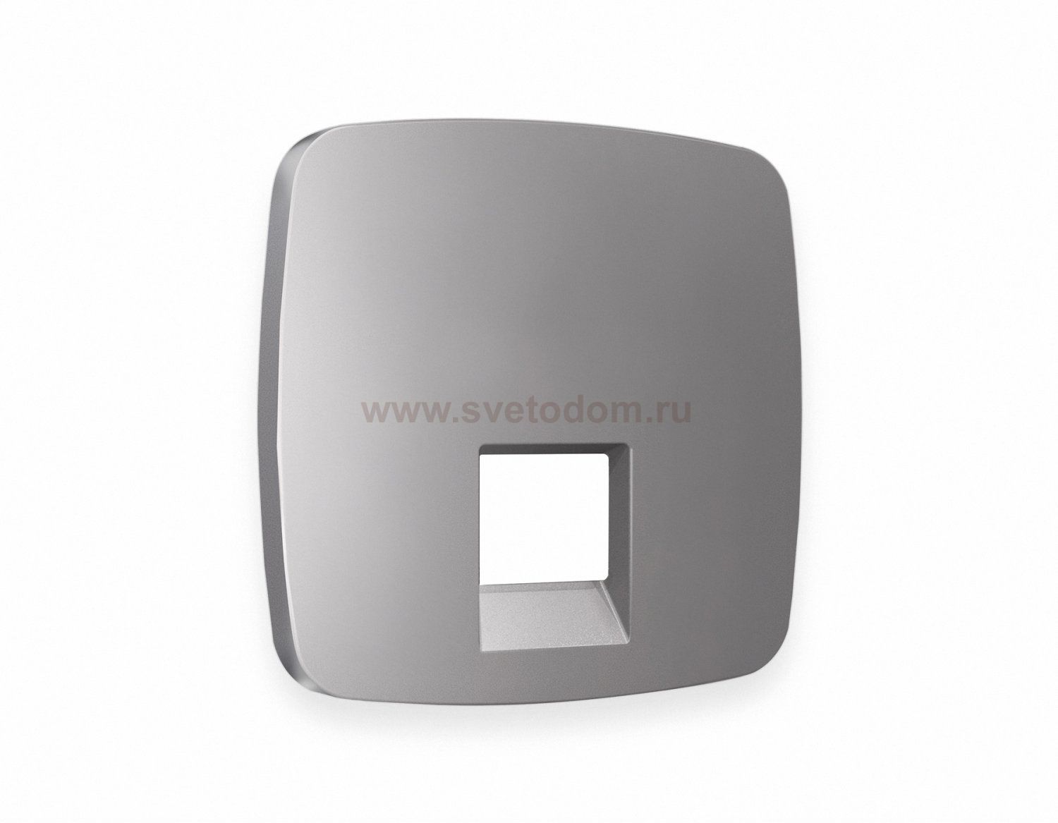 Лицевая панель OMEGA (Сталь матовый) для компьютерной/телефонной розетки RJ-45/RJ-11 QUANT OP5120 Ambrella Volt