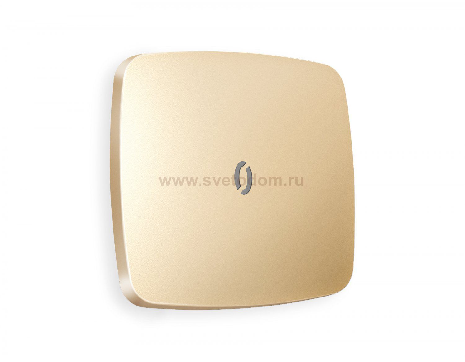 Лицевая панель OMEGA (Шампань) для 1-клавишных выключателей с подсветкой QUANT OP6020 Ambrella Volt