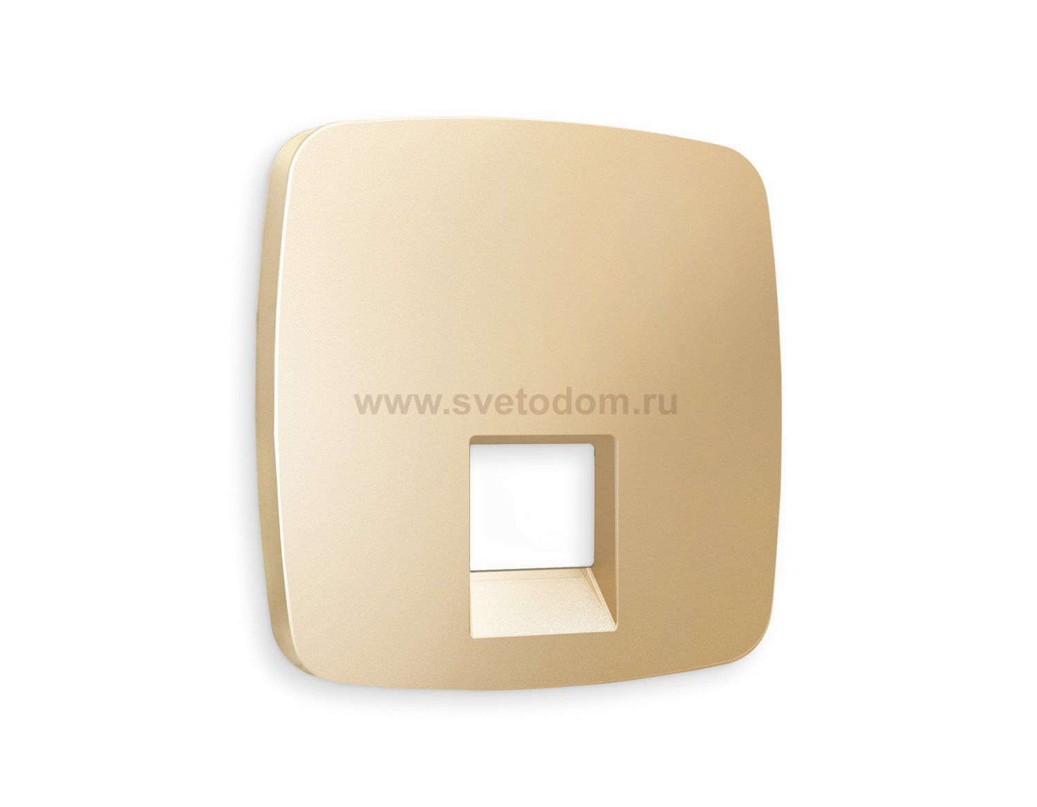 Лицевая панель OMEGA (Шампань) для компьютерной/телефонной розетки RJ-45/RJ-11 QUANT OP6120 Ambrella Volt