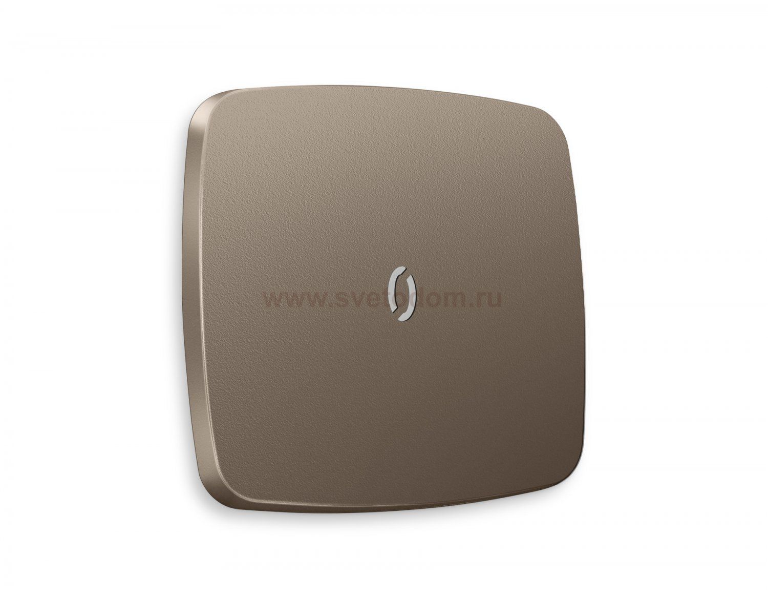 Лицевая панель OMEGA (Темная бронза матовый) для 1-клавишных выключателей с подсветкой QUANT OP6320 Ambrella Volt