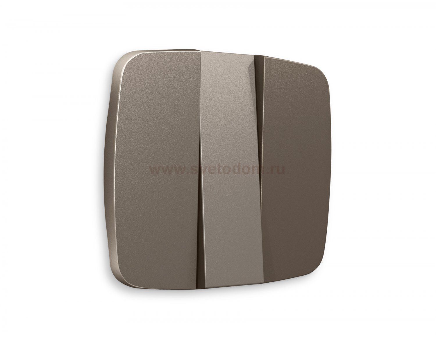 Лицевая панель OMEGA (Темная бронза матовый) для 3-клавишных выключателей QUANT OP6350 Ambrella Volt