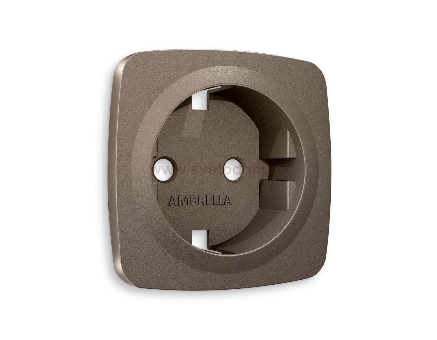 Лицевая панель OMEGA (Темная бронза матовый) для электрической розетки с заземлением QUANT OP6360 Ambrella Volt