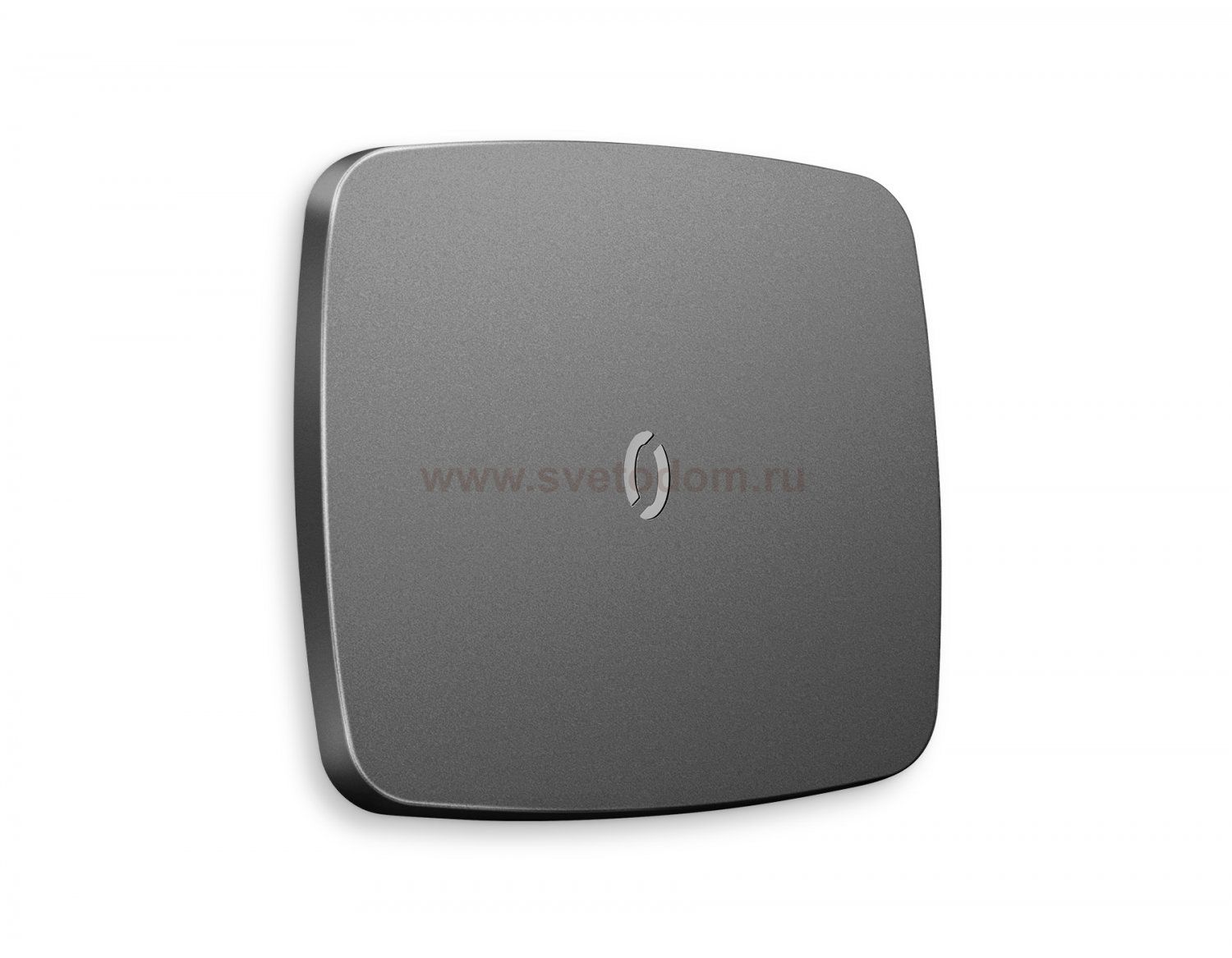 Лицевая панель OMEGA (Антрацит серый) для 1-клавишных выключателей с подсветкой QUANT OP6520 Ambrella Volt