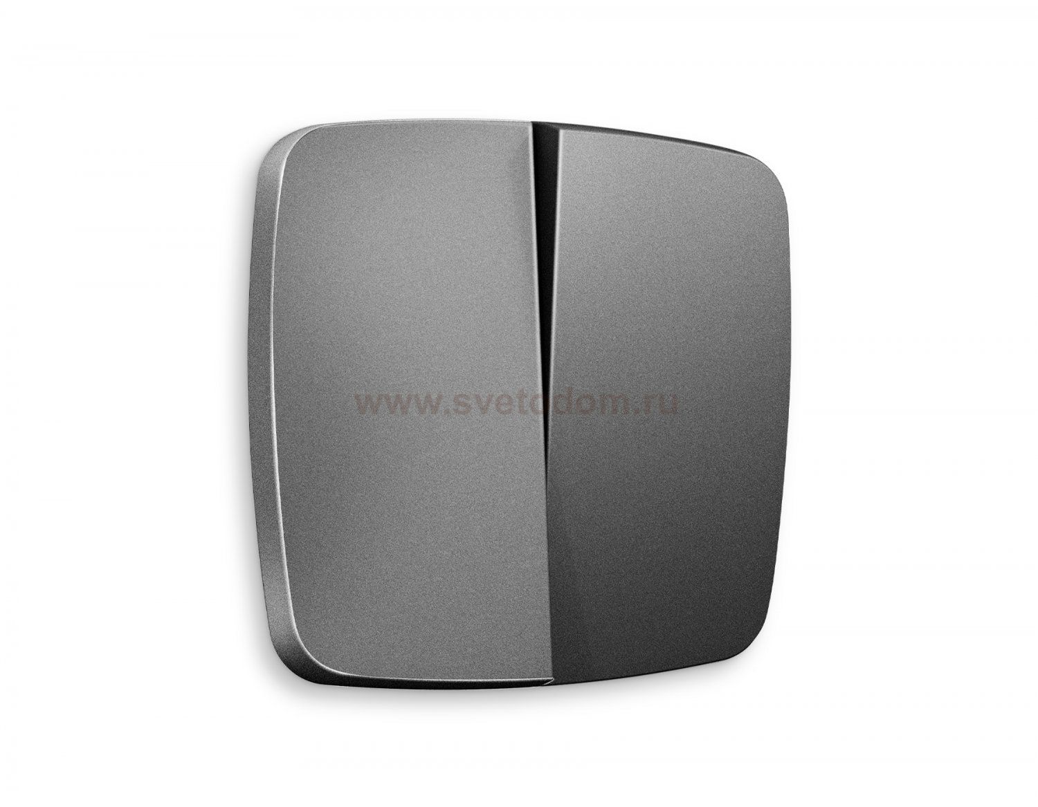 Лицевая панель OMEGA (Антрацит серый) для 2-клавишных выключателей QUANT OP6530 Ambrella Volt