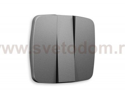 Лицевая панель OMEGA (Антрацит серый) для 3-клавишных выключателей QUANT OP6550 Ambrella Volt