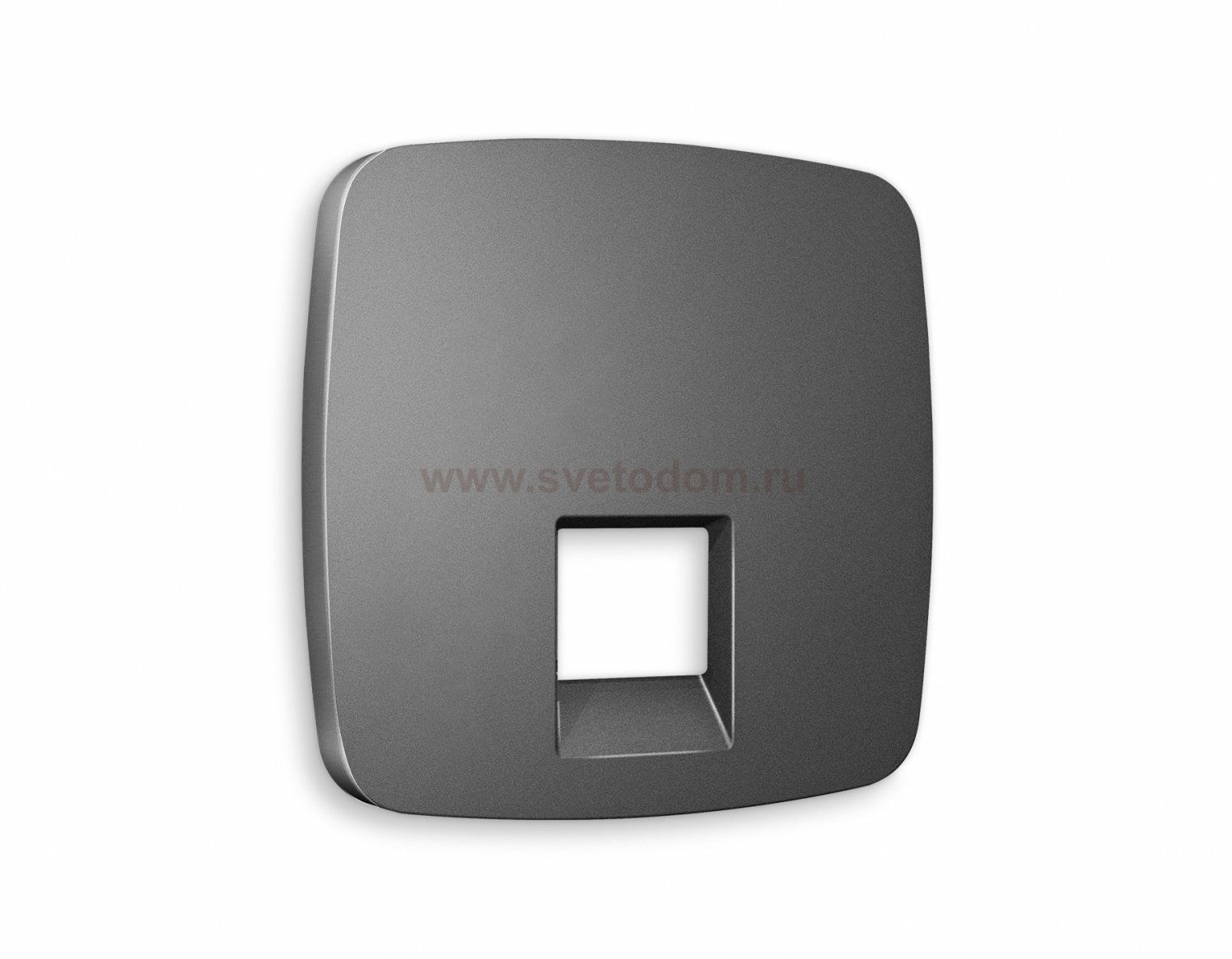 Лицевая панель OMEGA (Антрацит серый) для компьютерной/телефонной розетки RJ-45/RJ-11 QUANT OP6620 Ambrella Volt