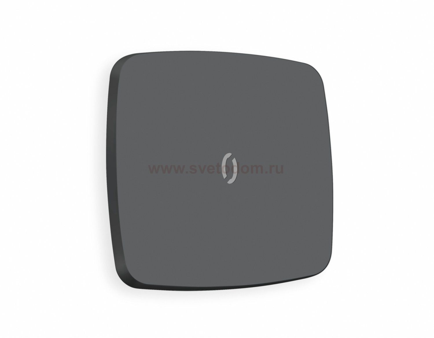 Лицевая панель OMEGA (Графит Мягкое касание) для 1-клавишных выключателей с подсветкой QUANT OP9020 Ambrella Volt