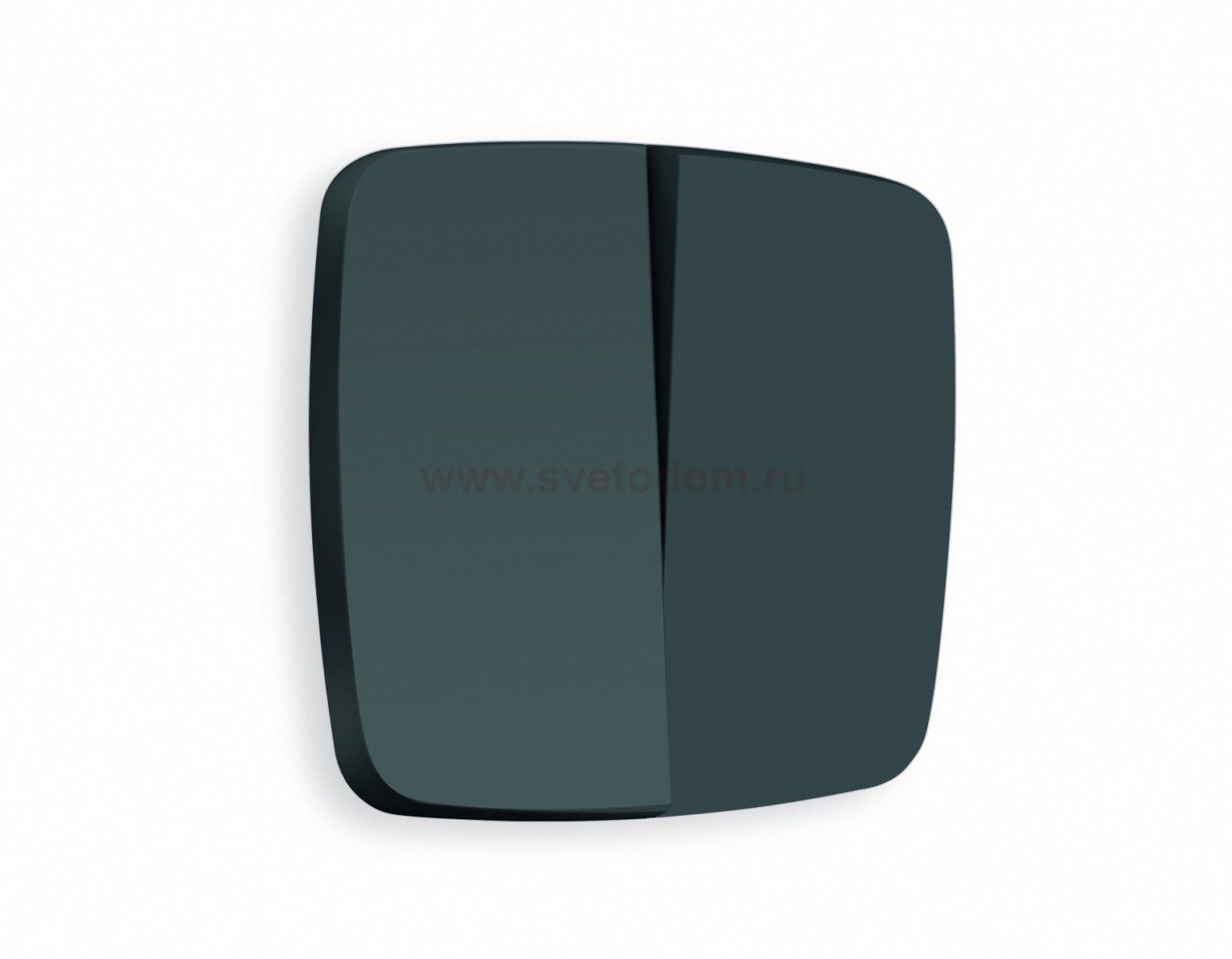 Лицевая панель OMEGA (Графит Мягкое касание) для 2-клавишных выключателей QUANT OP9030 Ambrella Volt