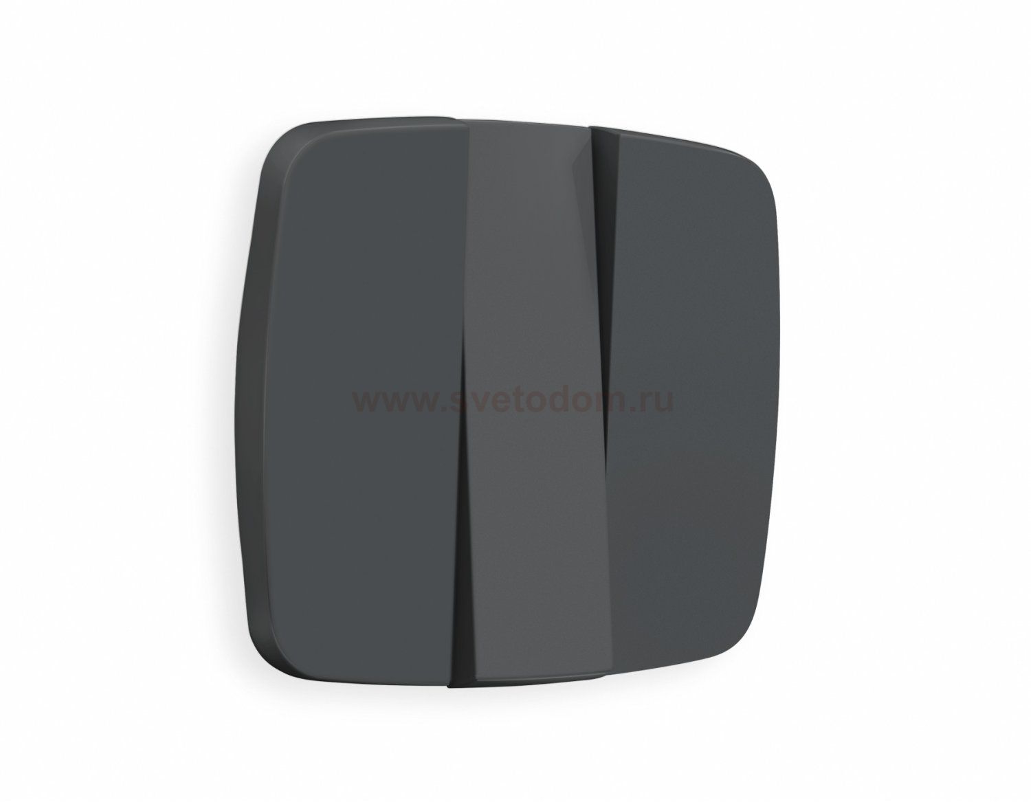 Лицевая панель OMEGA (Графит Мягкое касание) для 3-клавишных выключателей QUANT OP9050 Ambrella Volt