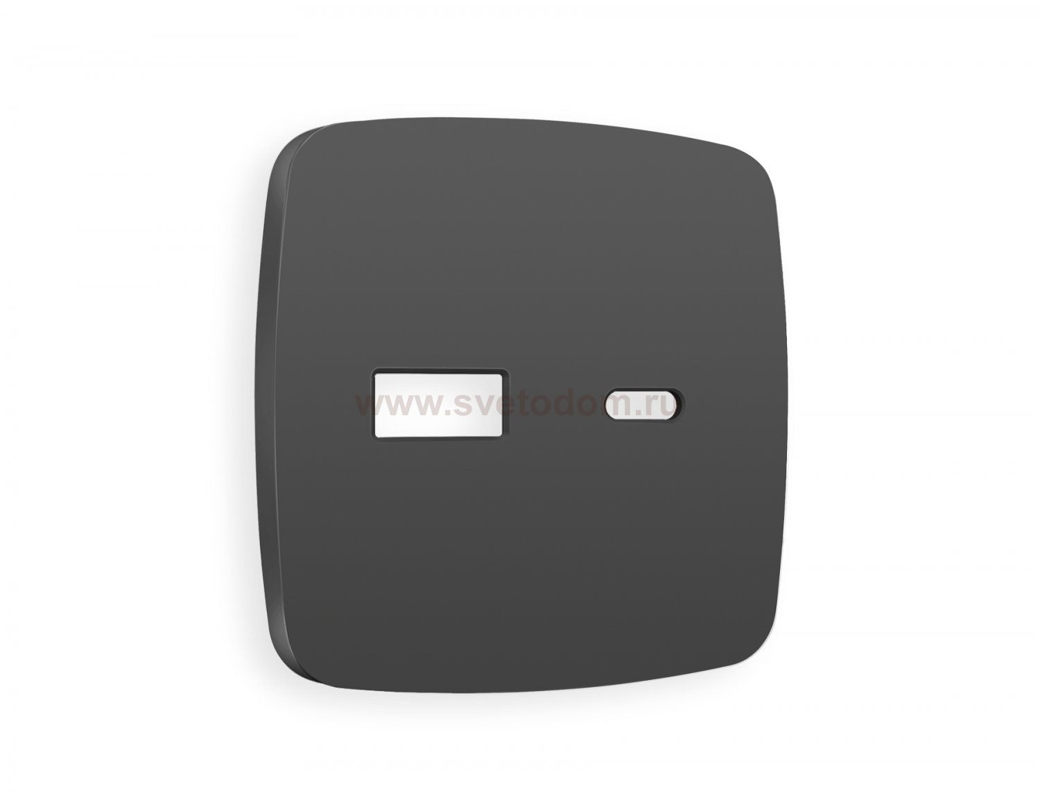 Лицевая панель OMEGA (Графит Мягкое касание) для розетки 2USB тип A+C QUANT OP9110 Ambrella Volt