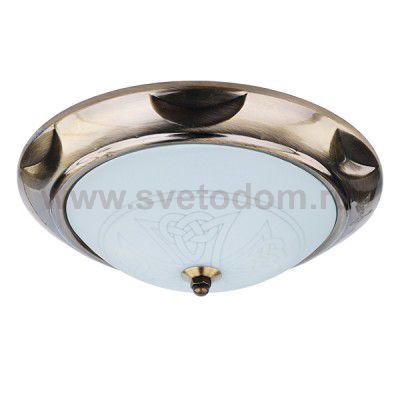 Светильник потолочный OREON02-CL60E27*2BR металл, стекло E27*2*60W