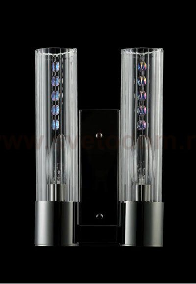 Светильник бра Crystal Lux OTONO AP2 BLACK CHROMIUM/TRANSPARENTE (2632/402)