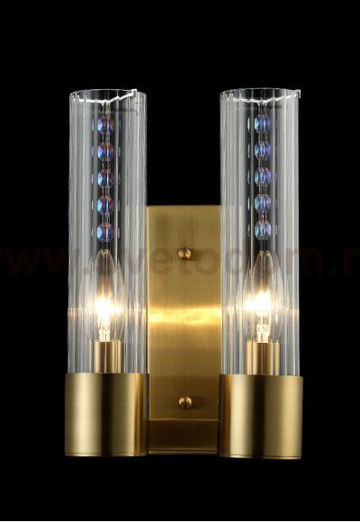 Светильник бра Crystal Lux OTONO AP2 BRASS/TRANSPARENTE (2633/402)