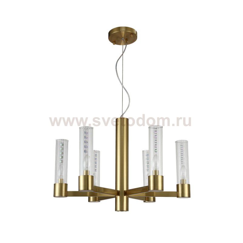 Светильник Crystal Lux OTONO SP6+1 BRASS//TRANSPARENTE