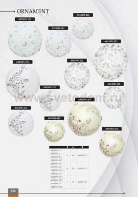 Светильник потолочный Arte lamp A3320PL-1CC Ornament