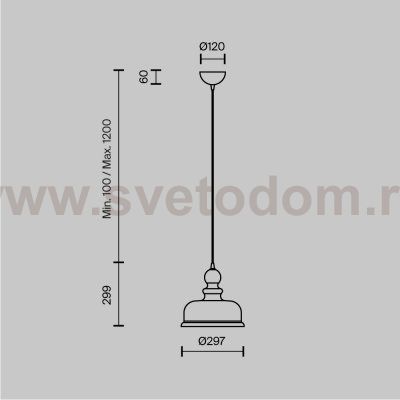 Подвесной светильник Maytoni P001PL-01BZ Tone