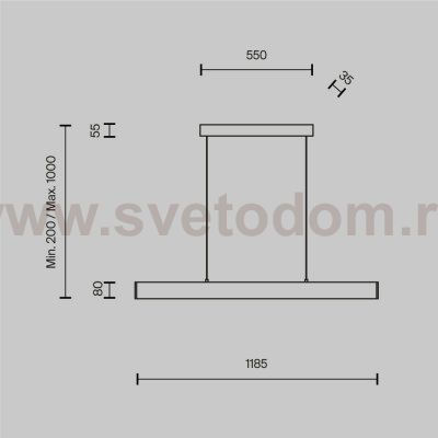 Подвесной светильник Maytoni P010PL-L30G4K Step
