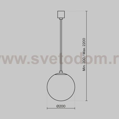 Подвесной светильник Maytoni P039PL-5W4K-20-B Luna