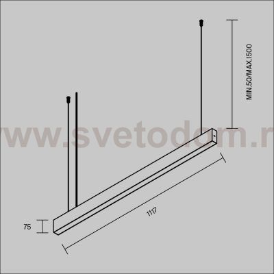 Подвесной светильник Technical P070PL-2.7-3-4K-W