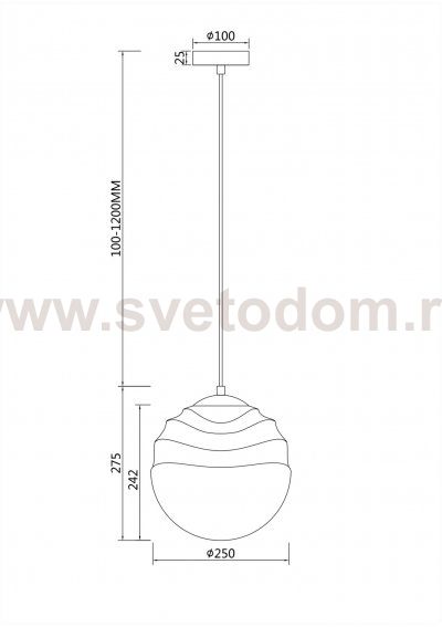 Подвесной светильник Maytoni P074PL-01BS Vinare