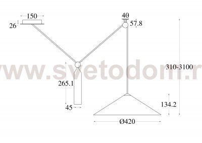 Подвесной светильник Maytoni P080PL-01B Peso