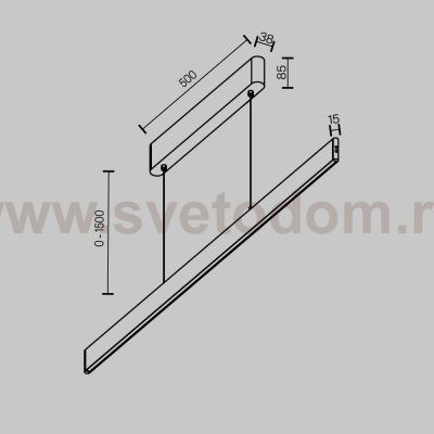 Подвесной светильник Technical P109PL-36W2.7-6K-W