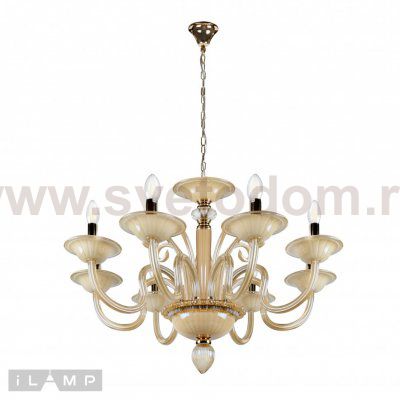 Подвесная люстра iLamp Classic P2318-8 Золотая