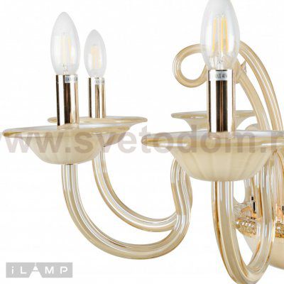 Подвесная люстра iLamp Classic P2318-8 Золотая