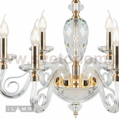 Подвесная люстра iLamp Modo P2328-6 Золотая