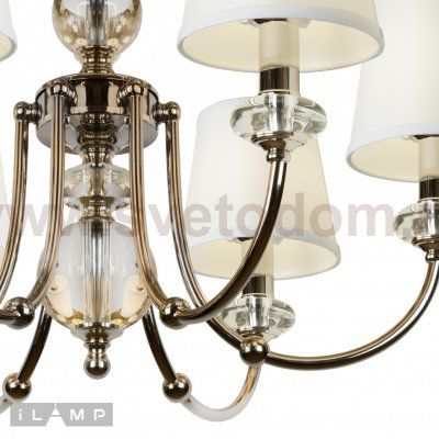 Подвесная люстра iLamp Magic P2344-6 Никель+белый
