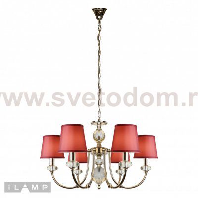 Подвесная люстра iLamp Magic P2344-6 Никель+белый