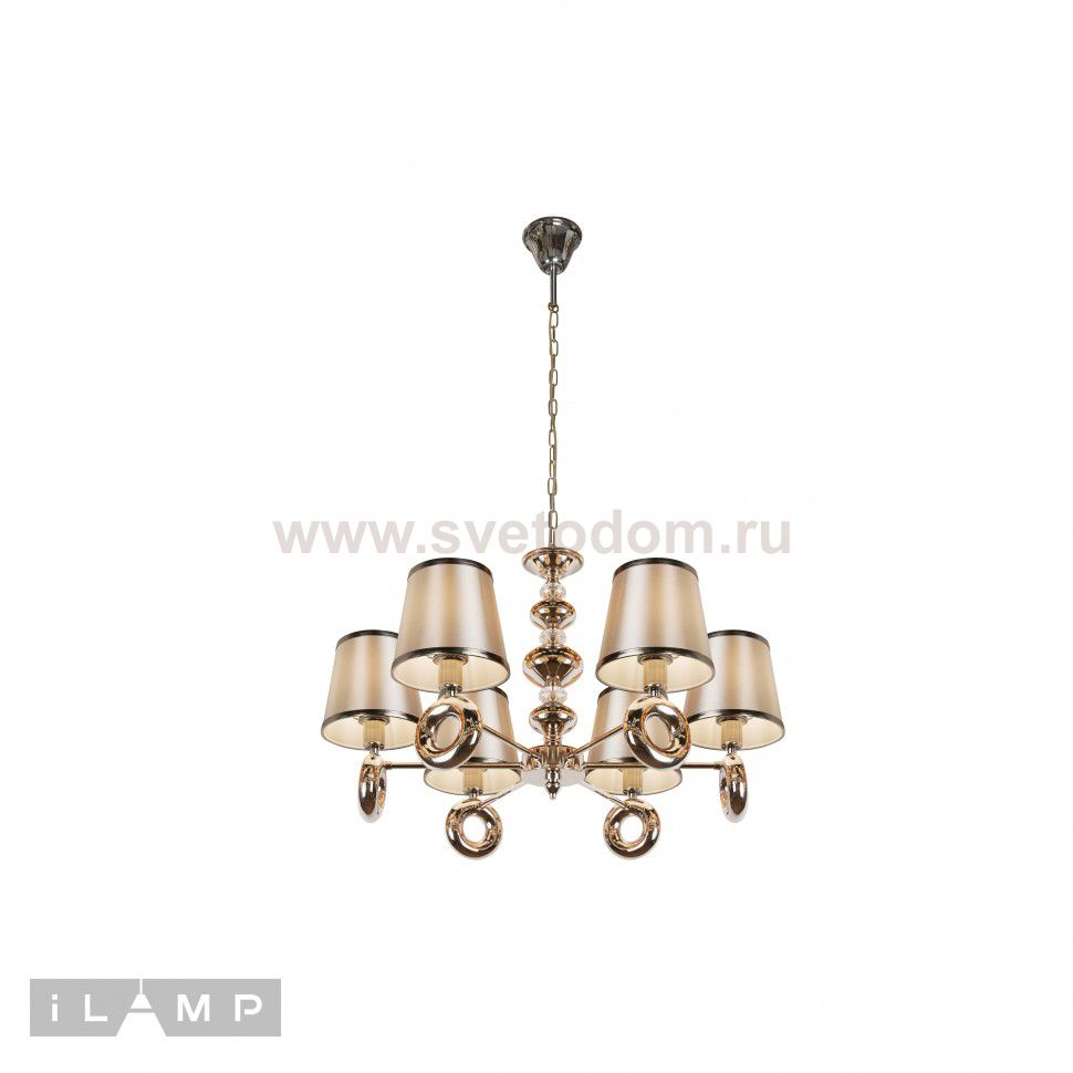 Подвесная люстра iLamp Brooklyn P2401-6 Nickel