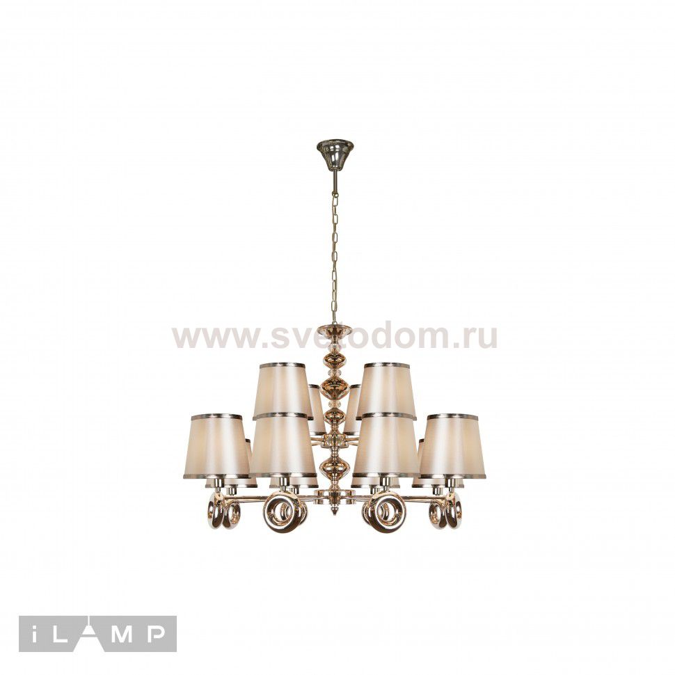 Подвесная люстра iLamp Brooklyn P2401-8+4 Nickel