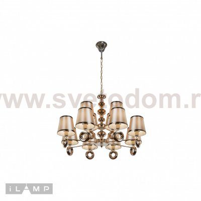 Подвесная люстра iLamp Brooklyn P2401-8+4 Nickel