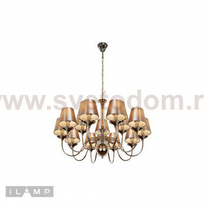Подвесная люстра iLamp Rolling P2406-10+5 Nickel