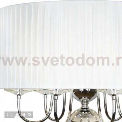 Подвесная люстра iLamp Lucia P5784-6 Хром+белый