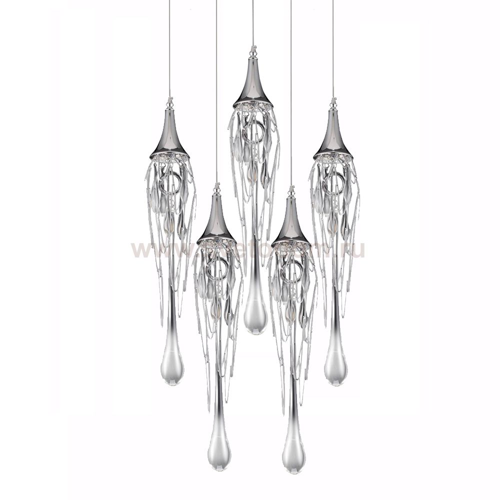 Подвесной светильник Delight P68009L-5/R chrome