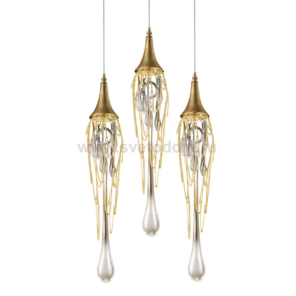 Подвесной светильник Delight P68009M-3/R gold