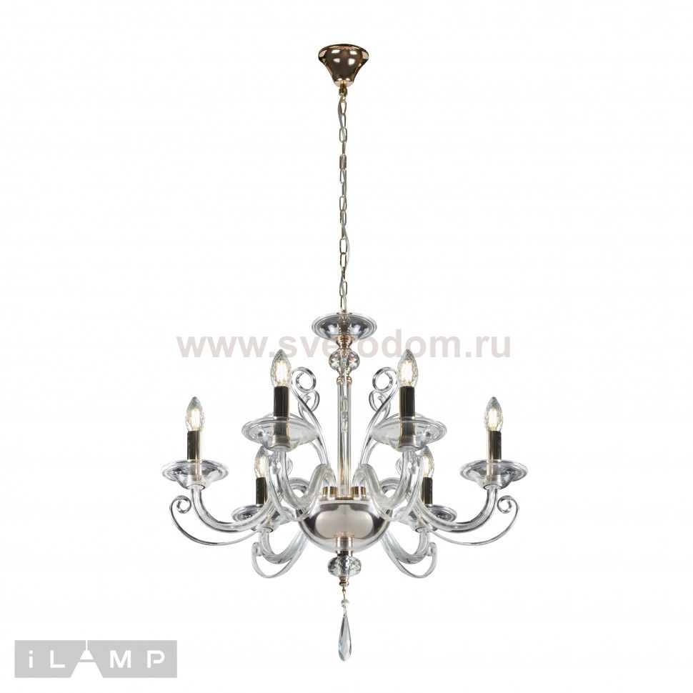Подвесная люстра iLamp King P9372-6 Золотая