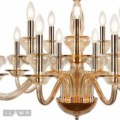 Подвесная люстра iLamp Mercury P9448-10+5 Gold