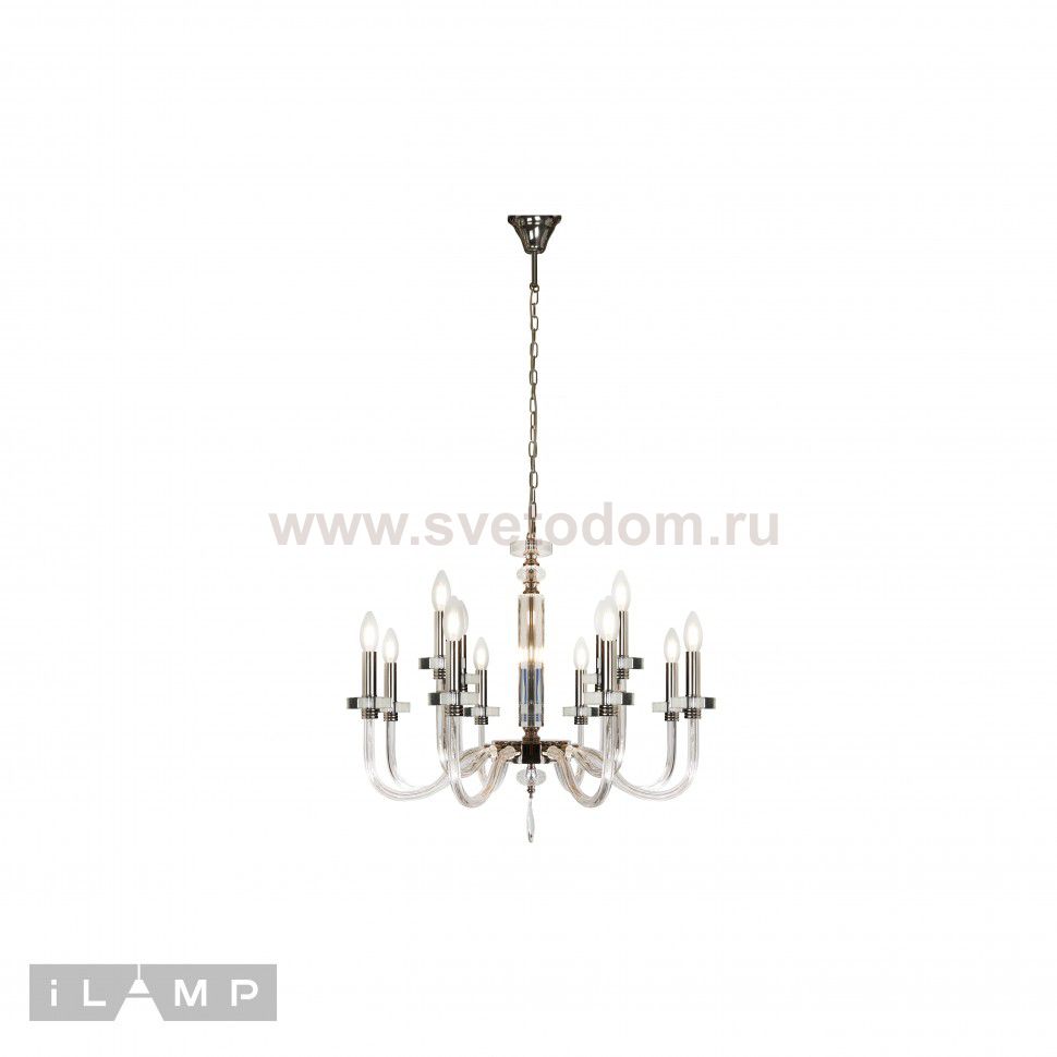 Подвесная люстра iLamp Vibe P9474-8+4 Nickel