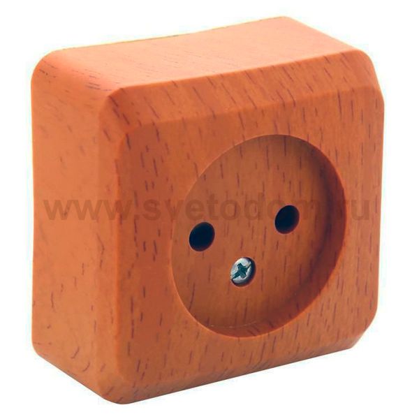 Lexel Этюд Дача Темный бук Розетка 1 местная без/з без шторок PA16-001T