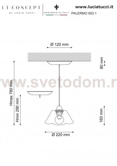 Светильник Lucia Tucci PALERMO 652.1