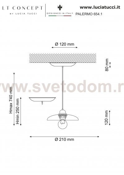 Светильник Lucia Tucci PALERMO 654.1