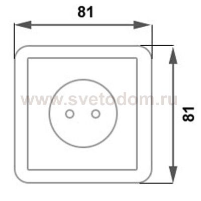 Lexel Этюд 1-ая розетка без заземления, со шторками белый (скр.устан.) (PC16-002b)