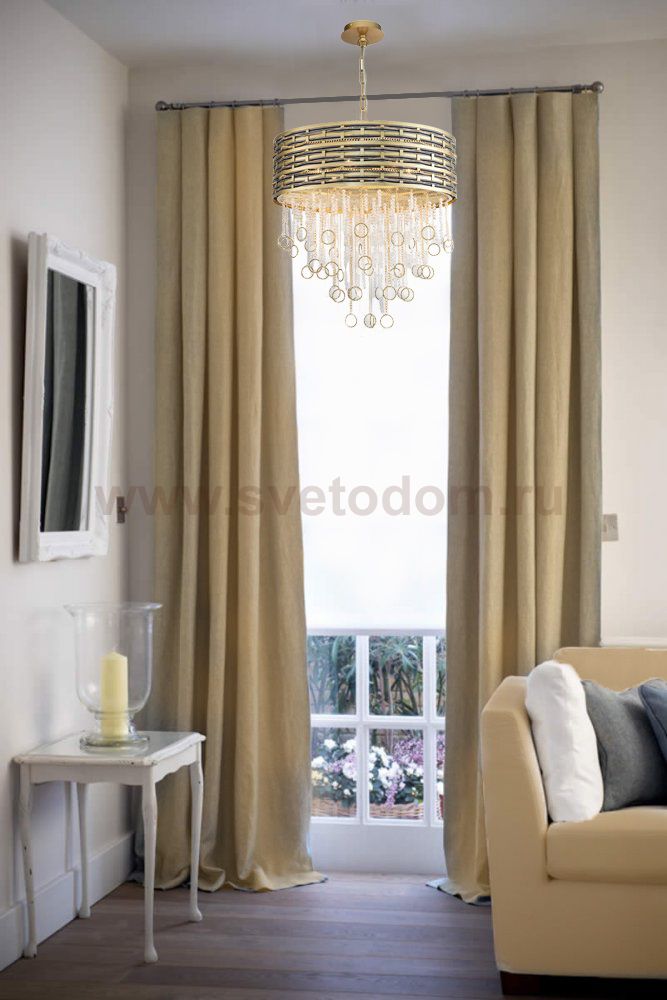 Люстра подвесная Lucia Tucci PERSO 4931.6 gold&black