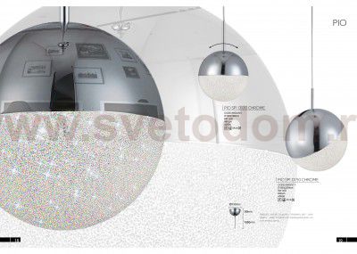 Светильник Crystal lux PIO SP1 D120 CHROME