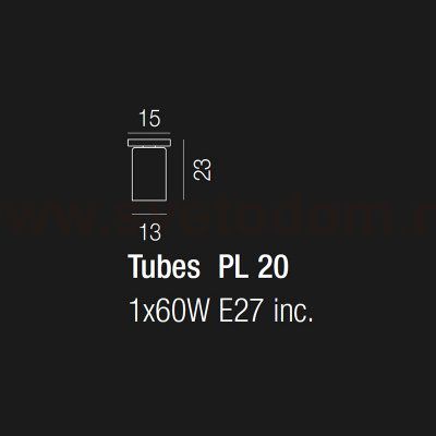 Потолочный светильник Vistosi PL TUBES 20 BC