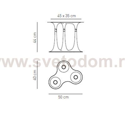 Потолочный светильник Axo Light PLNAFIR3BRBCGU1